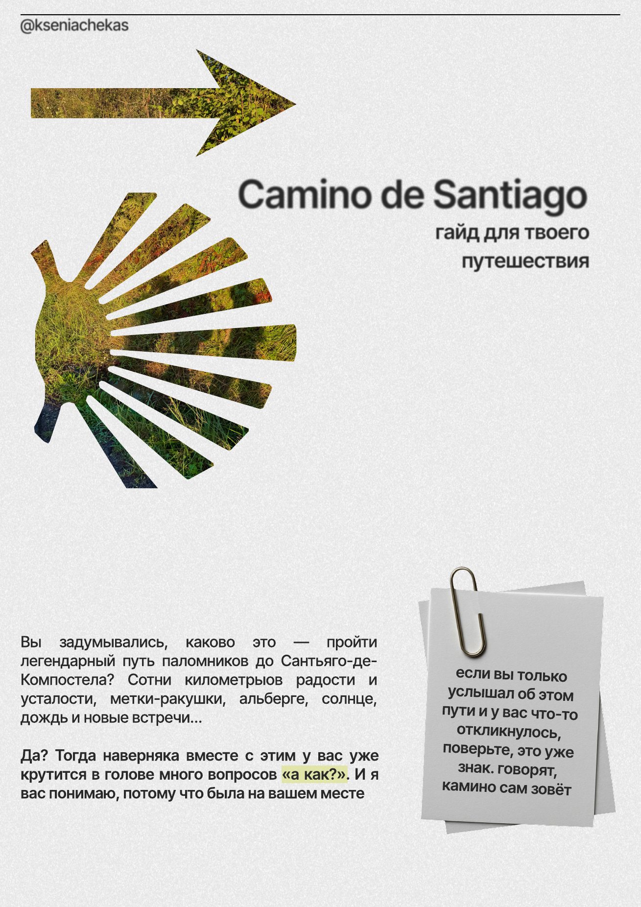 Если Camino зовет тебя
